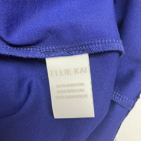 Ellie Kai Holly Stretch 3/4 Sleeved Priscilla Dress Royal Blue Size 2 NWT - Picture 9 of 11